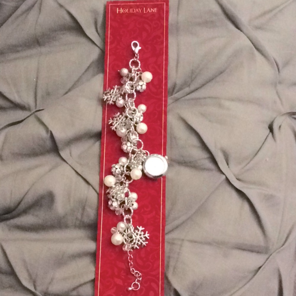 Snowflake watch bracelet